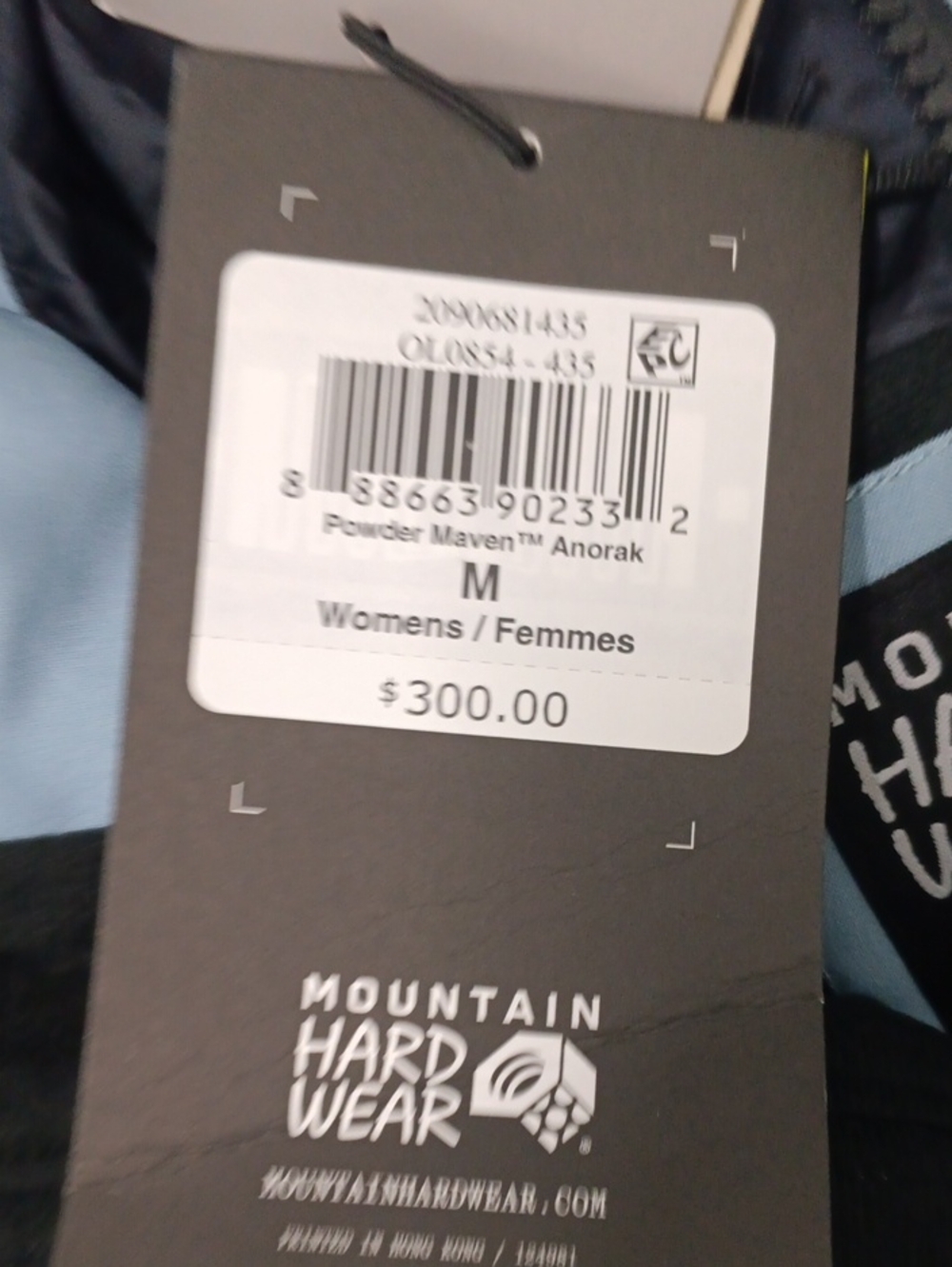 Mountain Hardwear Light Blue Women's Powder Maven Anorak
